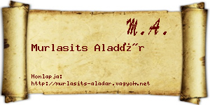 Murlasits Aladár névjegykártya